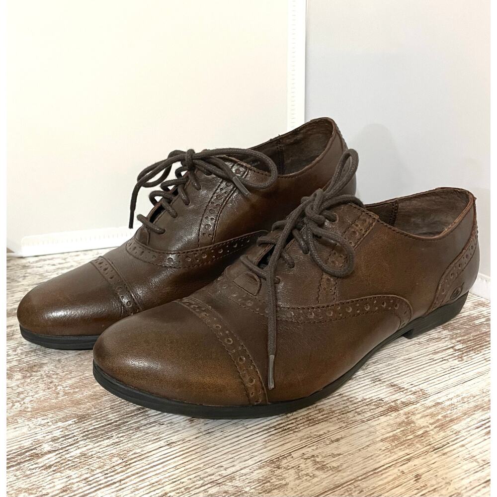 Born Brown Leather Oxfords